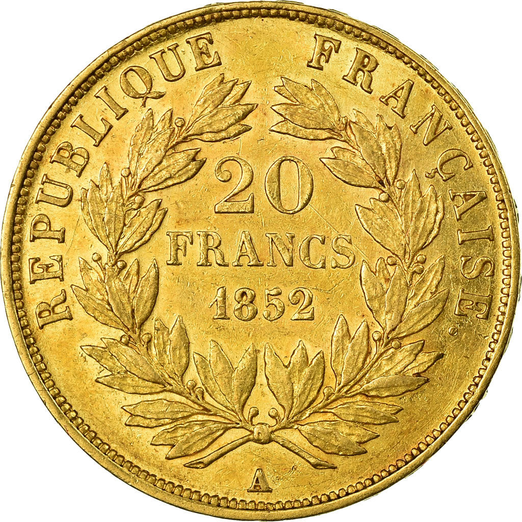 Coin, France, Napoleon III, 20 Francs, 1852, Paris, EF(40-45), Gold