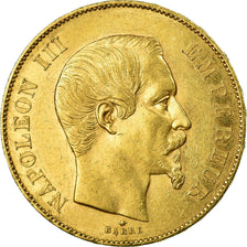 Coin, France, Napoleon III, 50 Francs, 1855, Strasbourg, AU(50-53), Gold