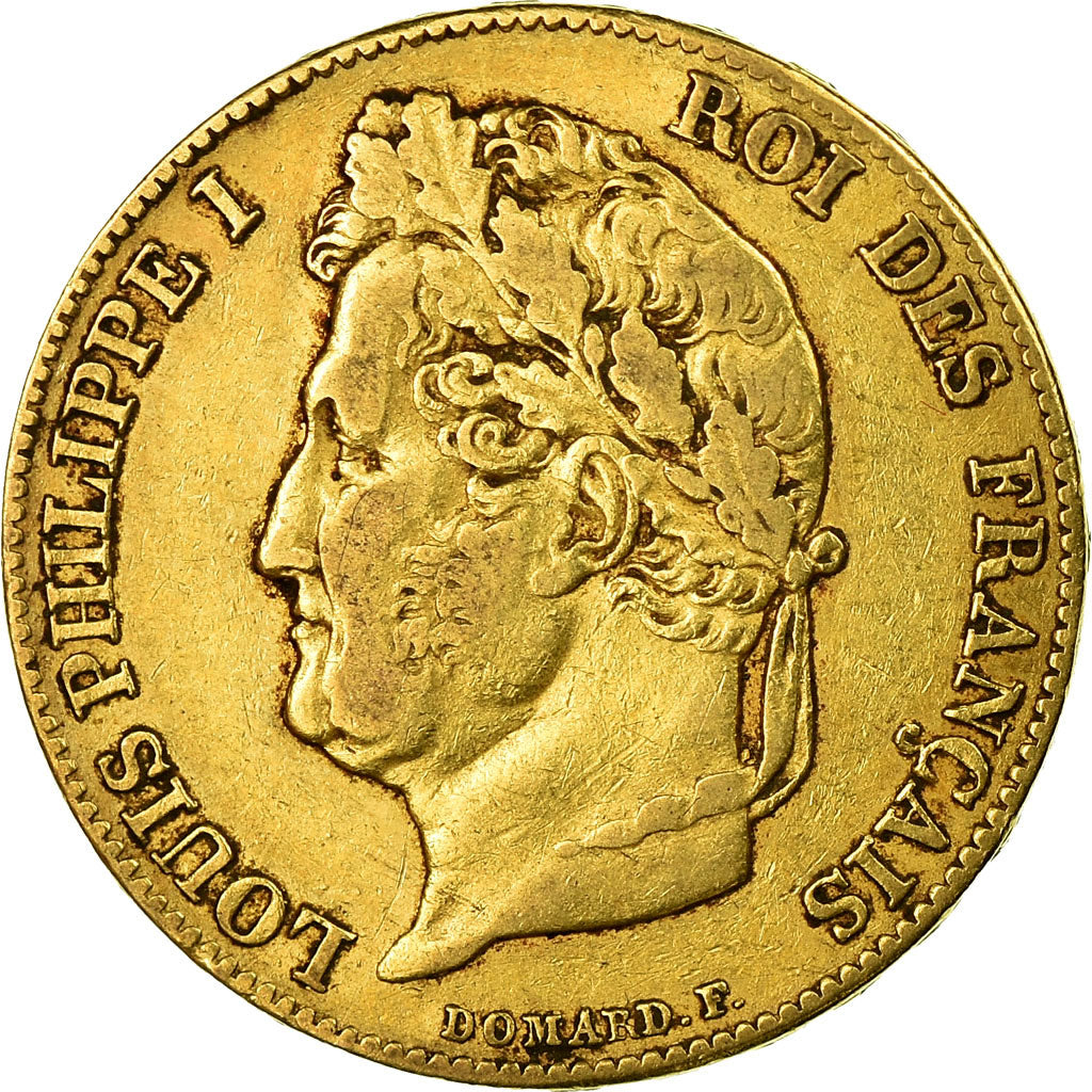 Moneda, Francia, Louis-Philippe, 20 Francs, 1839, Paris, MBC, Oro, KM:750.1