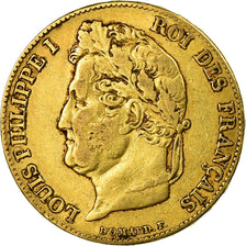 Moneda, Francia, Louis-Philippe, 20 Francs, 1839, Paris, MBC, Oro, KM:750.1