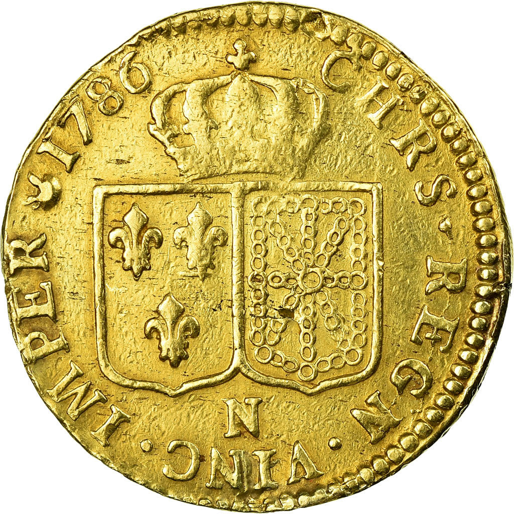Moneda, Francia, Louis XVI, Louis d'or à la tête nue, Louis d'Or, 1786