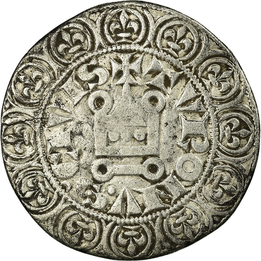 Munten, Frankrijk, Louis IX, Gros Tournois, FR+, Zilver, Duplessy:190A