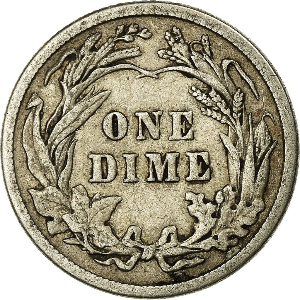 Coin, United States, Barber Dime, Dime, 1913, U.S. Mint, Philadelphia