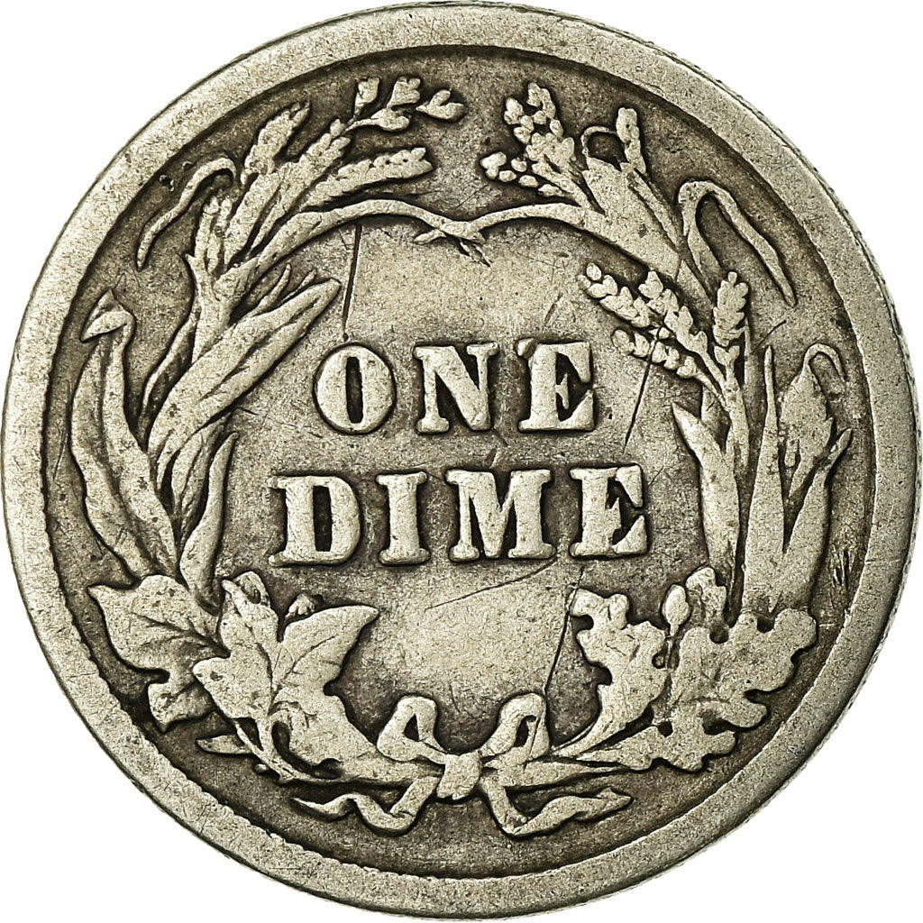 Coin, United States, Barber Dime, Dime, 1913, U.S. Mint, Philadelphia
