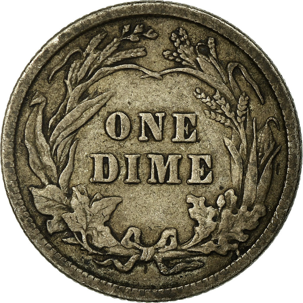 Coin, United States, Barber Dime, Dime, 1914, U.S. Mint, Philadelphia