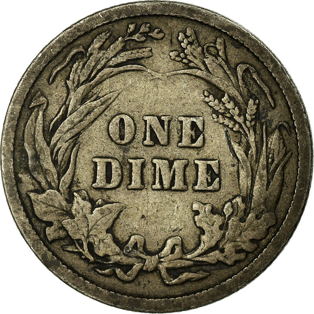 Coin, United States, Barber Dime, Dime, 1907, U.S. Mint, Philadelphia