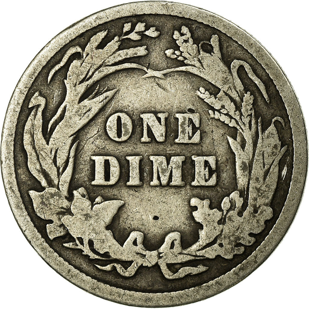 Coin, United States, Barber Dime, Dime, 1906, U.S. Mint, Philadelphia