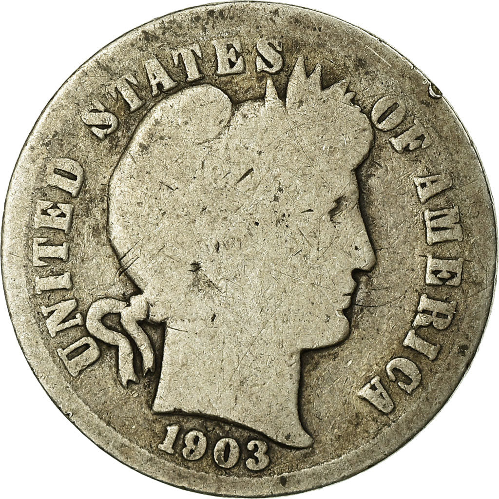 Coin, United States, Barber Dime, Dime, 1903, U.S. Mint, Philadelphia, VG(8-10)