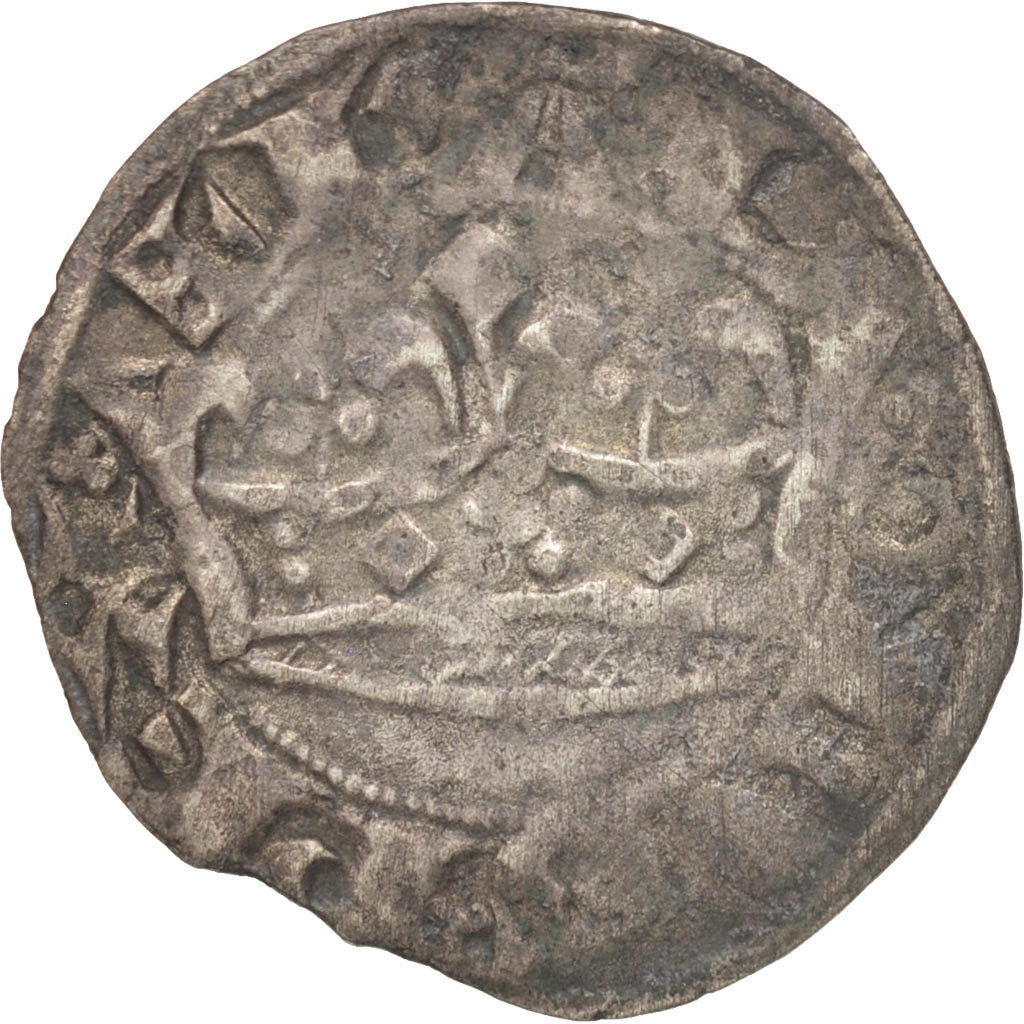 Coin, France, Double Parisis, 1322-1328, VF(30-35), Billon, Duplessy:244b