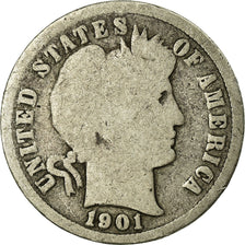 Coin, United States, Barber Dime, Dime, 1901, U.S. Mint, Philadelphia, VG(8-10)