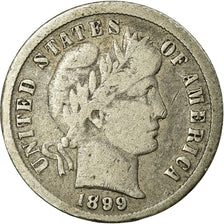 Coin, United States, Barber Dime, Dime, 1899, U.S. Mint, Philadelphia