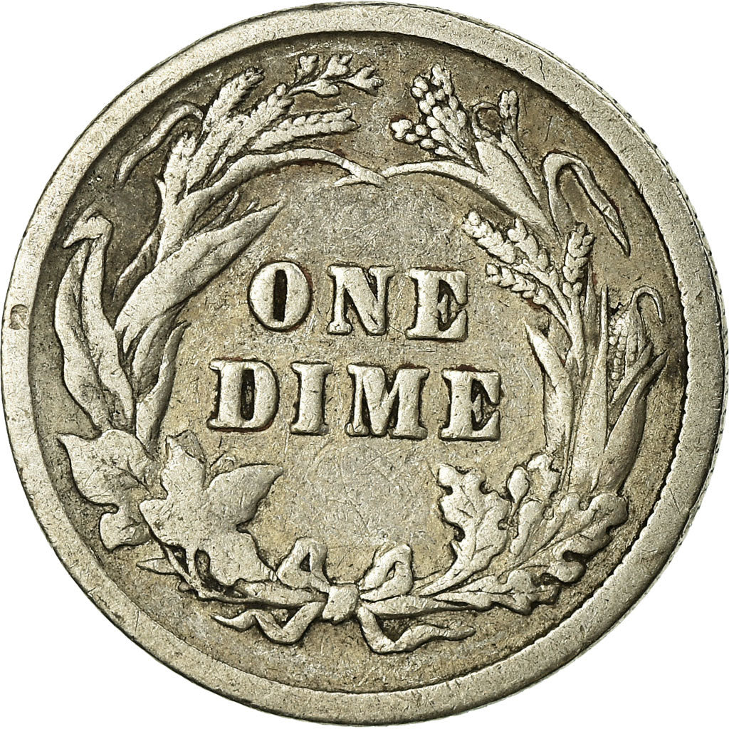 Coin, United States, Barber Dime, Dime, 1899, U.S. Mint, Philadelphia
