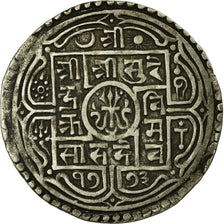 Monnaie, Népal, SHAH DYNASTY, Surendra Vikrama, Mohar, 1851 (1773 SE), TTB
