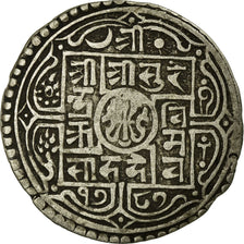 Moeda, Nepal, SHAH DYNASTY, Surendra Vikrama, Mohar, 1875 (1797 SE), VF(30-35)