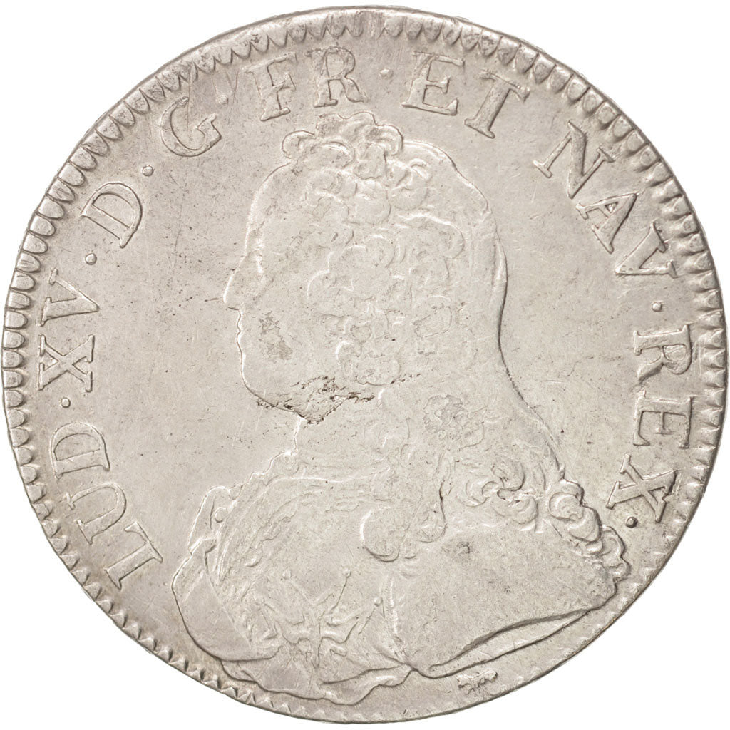 France, Louis XV, Ecu, 1726, Paris, Silver, KM:486.1