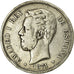 Moneda, España, Amadeao I, 5 Pesetas, 1871, Madrid, BC+, Plata, KM:666