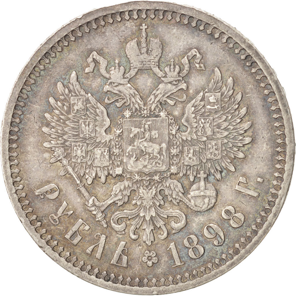 Russia, Nicholas II, Rouble, 1898, St. Petersburg, Silver, KM:59.3