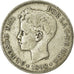 Coin, Spain, Alfonso XIII, 5 Pesetas, 1898, Madrid, VF(30-35), Silver, KM:707