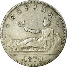 Monnaie, Espagne, Provisional Government, 2 Pesetas, 1874, Madrid, TB+, Argent