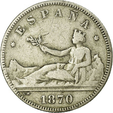 Coin, Spain, Provisional Government, 2 Pesetas, 1874, Madrid, VF(30-35), Silver