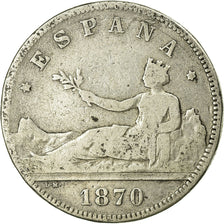 Coin, Spain, Provisional Government, 2 Pesetas, 1874, Madrid, VF(20-25), Silver