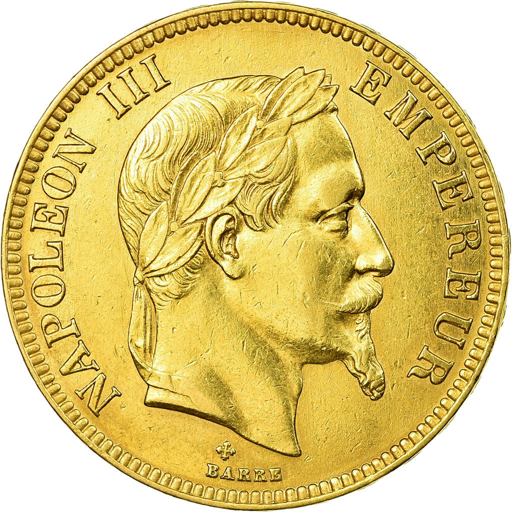 Moneta, Francia, Napoleon III, Napoléon III, 100 Francs, 1869, Strasbourg, BB