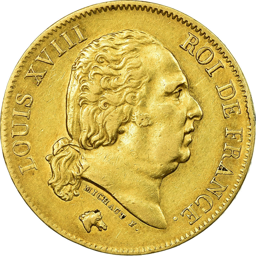 Münze, Frankreich, Louis XVIII, Louis XVIII, 40 Francs, 1818, Lille, SS+, Gold