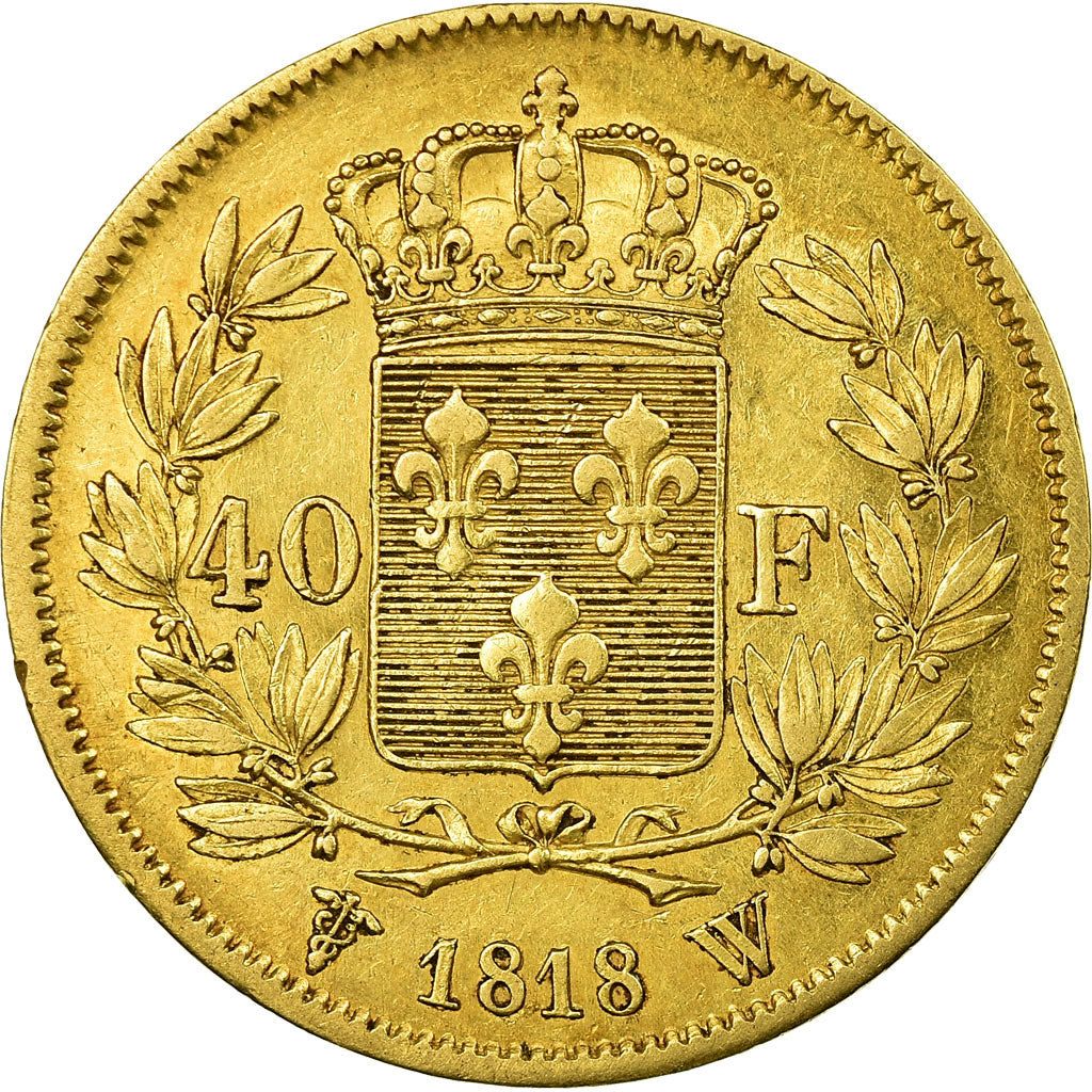 Münze, Frankreich, Louis XVIII, Louis XVIII, 40 Francs, 1818, Lille, SS+, Gold