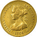 Moneta, Spagna, Isabel II, 40 Reales, 1864, Madrid, BB, Oro, KM:618.1