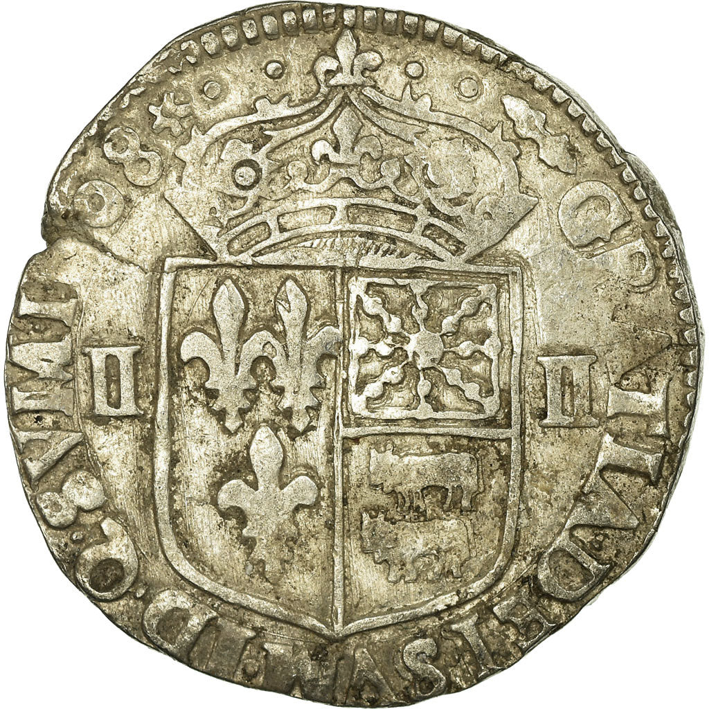 Coin, France, Henri IV, 1/4 Ecu de Béarn, 1608, Morlaas, EF(40-45), Silver