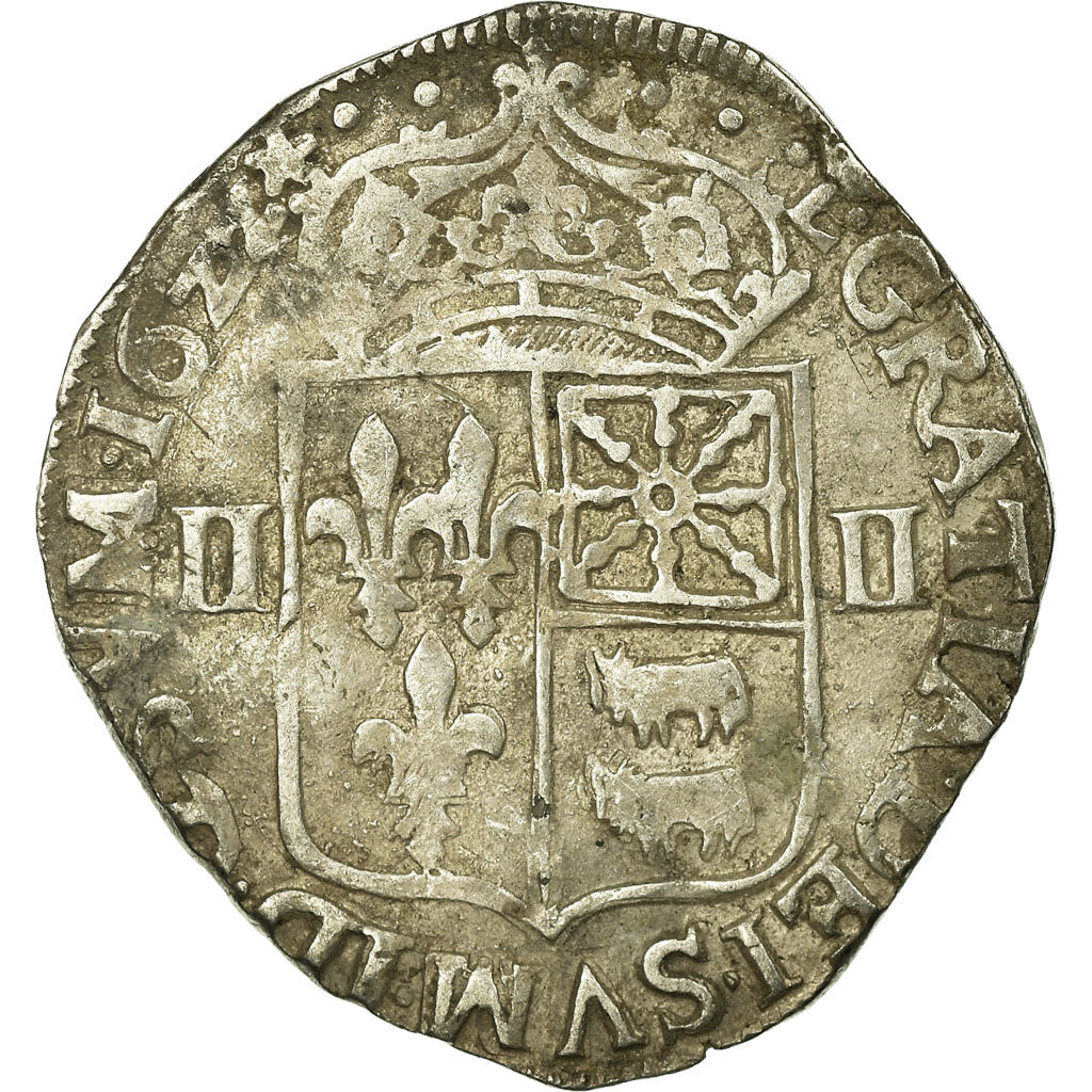 Coin, France, Louis XIII, 1/4 Écu de Béarn, 1/4 Ecu, 1622, Morlaas, VF(30-35)