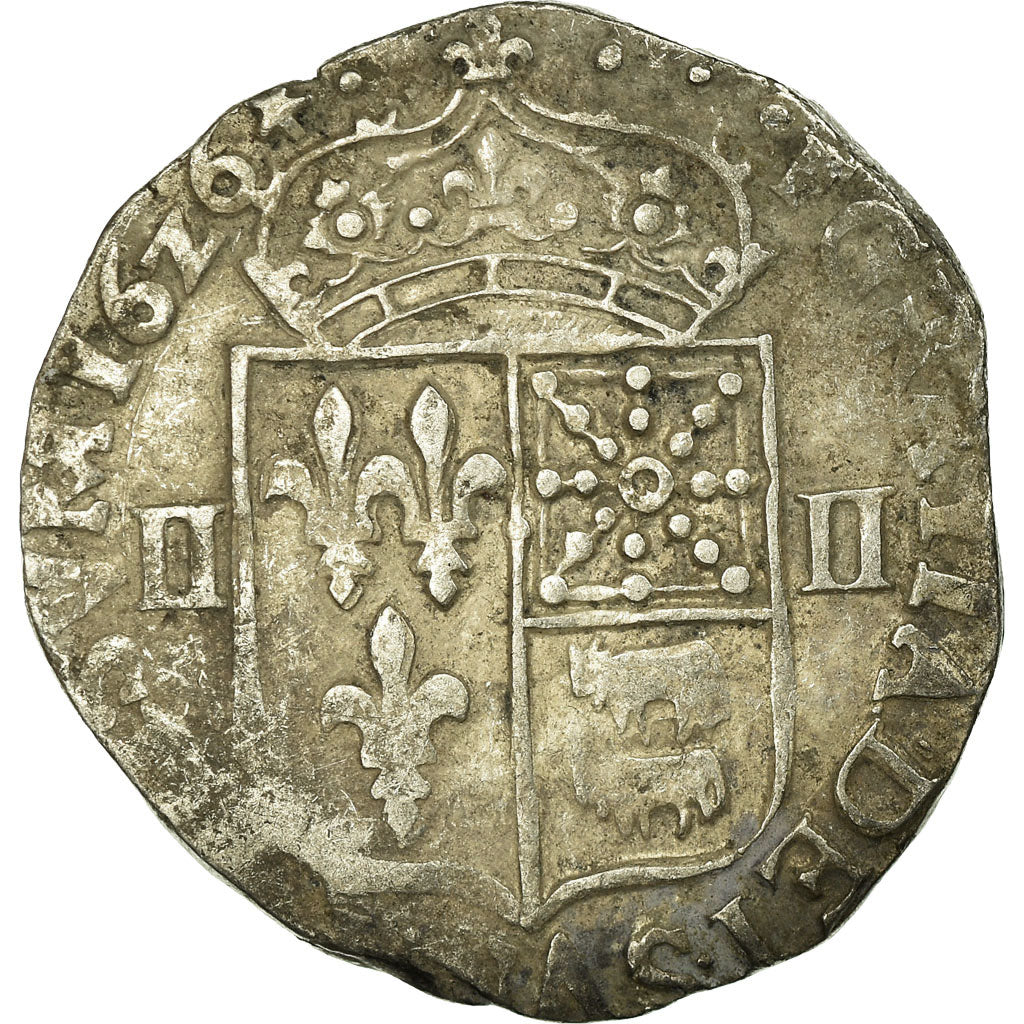 Munten, Frankrijk, Louis XIII, 1/4 Écu de Béarn, 1/4 Ecu, 1626, Morlaas, FR+