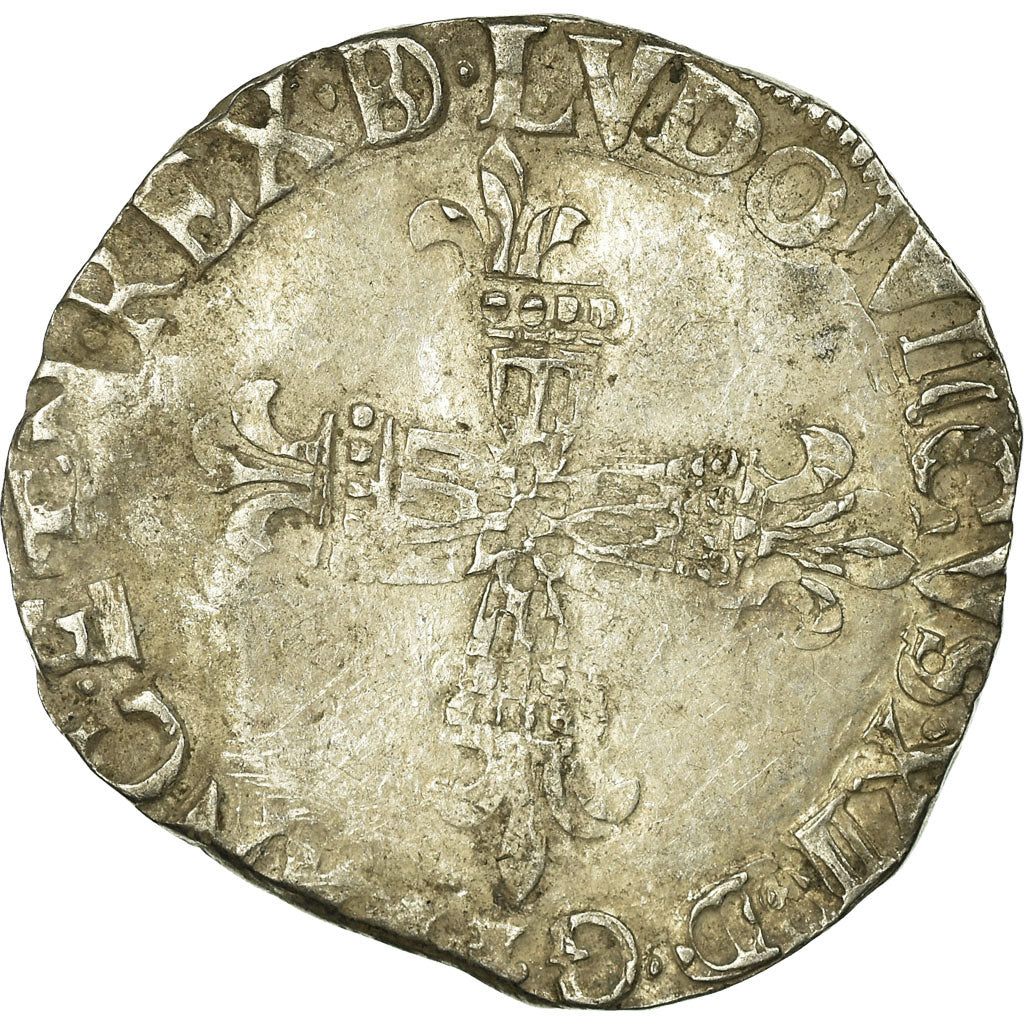 Moneda, Francia, Louis XIII, 1/4 Écu de Béarn, 1/4 Ecu, 1627, Morlaas, BC+
