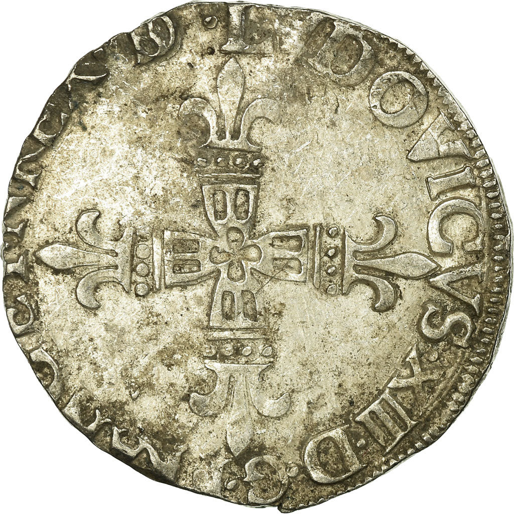 Munten, Frankrijk, Louis XIII, 1/4 Écu de Béarn, 1/4 Ecu, 1628, Morlaas, FR+