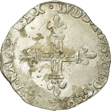 Moeda, França, Louis XIII, 1/4 Écu de Navarre, 1/4 Ecu, 1620, Saint Palais