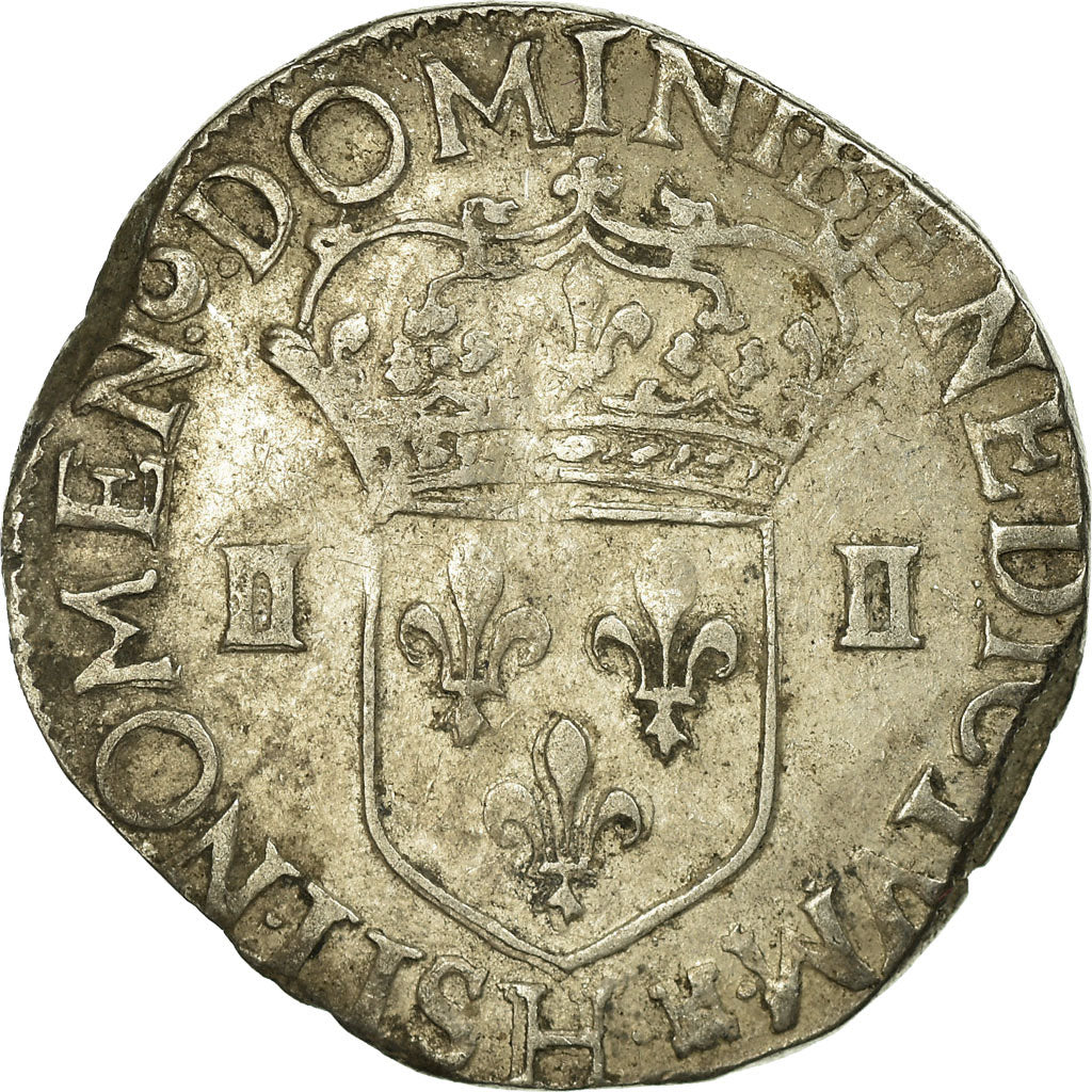 Moneta, Francia, Louis XIII, 1/4 Écu à la croix, 1/4 Ecu, 1617, La Rochelle