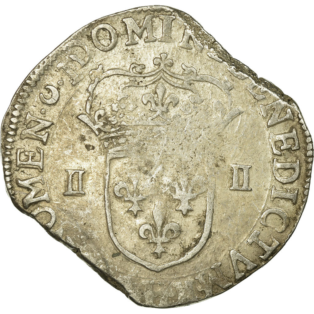 Moneta, Francia, Henri IV, 1/4 Ecu, 1607, La Rochelle, MB+, Argento