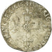 Coin, France, Henri IV, 1/4 Ecu, 1610, Angers, VF(20-25), Silver, Sombart:4678