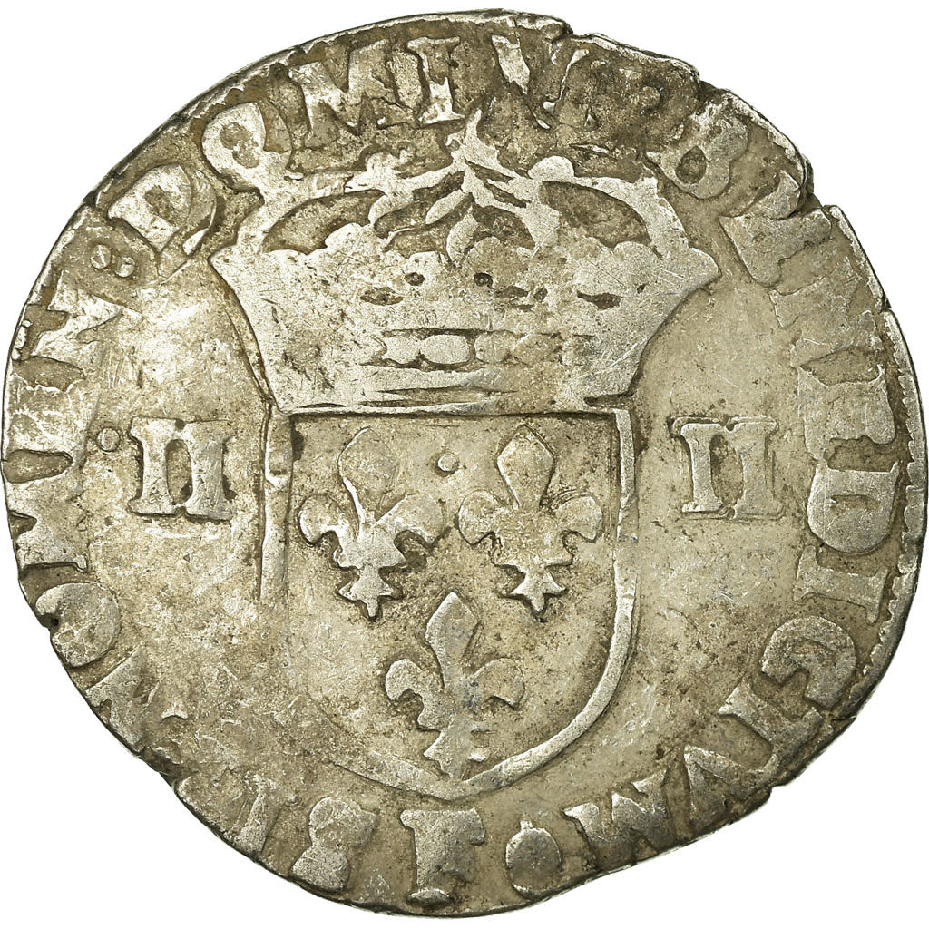 Moeda, França, Louis XIII, 1/4 Écu à la croix, 1/4 Ecu, 1615, Angers