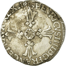 Monnaie, France, Henri IV, 1/4 Ecu, 1602, Rennes, TTB, Argent, Sombart:4686