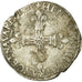 Moneta, Francia, Henri IV, 1/4 Ecu, 1608, Nantes, MB+, Argento, Sombart:4678