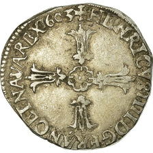 Munten, Frankrijk, Henri IV, 1/4 Ecu, 1603, Nantes, ZF, Zilver, Sombart:4686