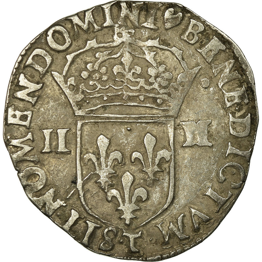 Munten, Frankrijk, Henri IV, 1/4 Ecu, 1603, Nantes, ZF, Zilver, Sombart:4686