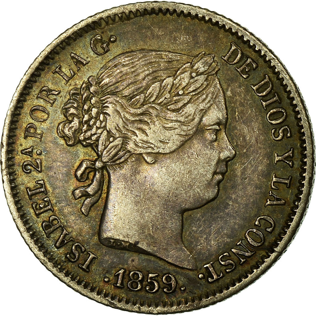 Münze, Spanien, Isabel II, Real, 1859, Madrid, VZ, Silber, KM:606.2