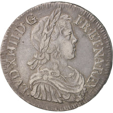 Moneta, Francia, Louis XIV, Écu à la mèche longue, Ecu, 1649, Bordeaux, BB