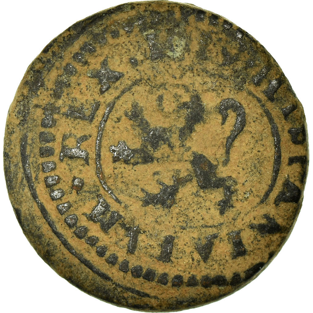 Moneta, Spagna, Philip III, 2 Maravedis, 1619, Segovia, MB+, Bronzo, KM:3.7