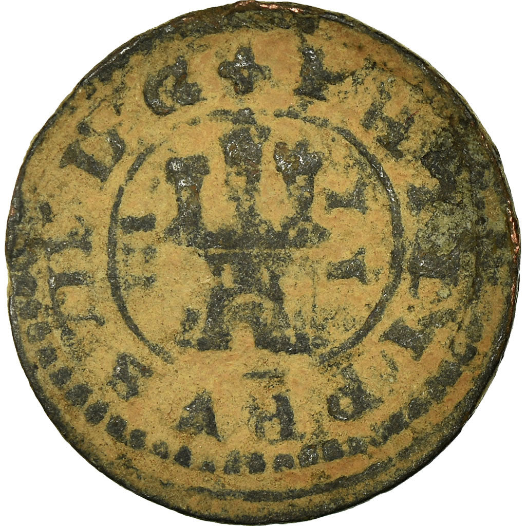 Moneta, Spagna, Philip III, 2 Maravedis, 1619, Segovia, MB+, Bronzo, KM:3.7