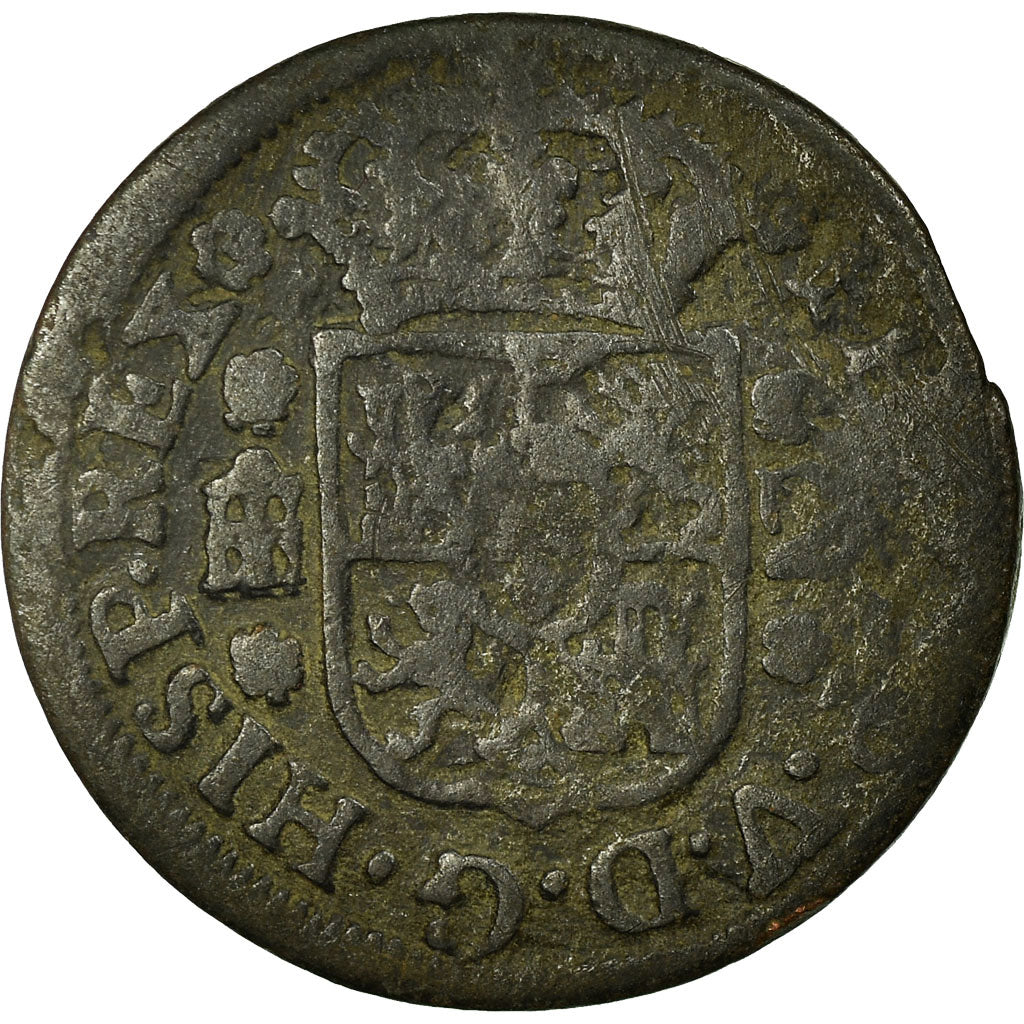 Coin, Spain, Philip V, 2 Maravedis, 1746, Segovia, VF(20-25), Copper, KM:366