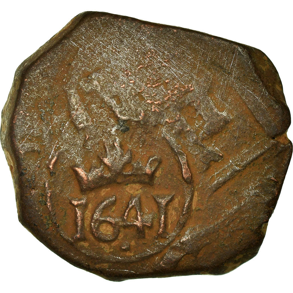 Coin, Spain, Philip IV, 8 Maravedis, 1641, VF(20-25), Copper