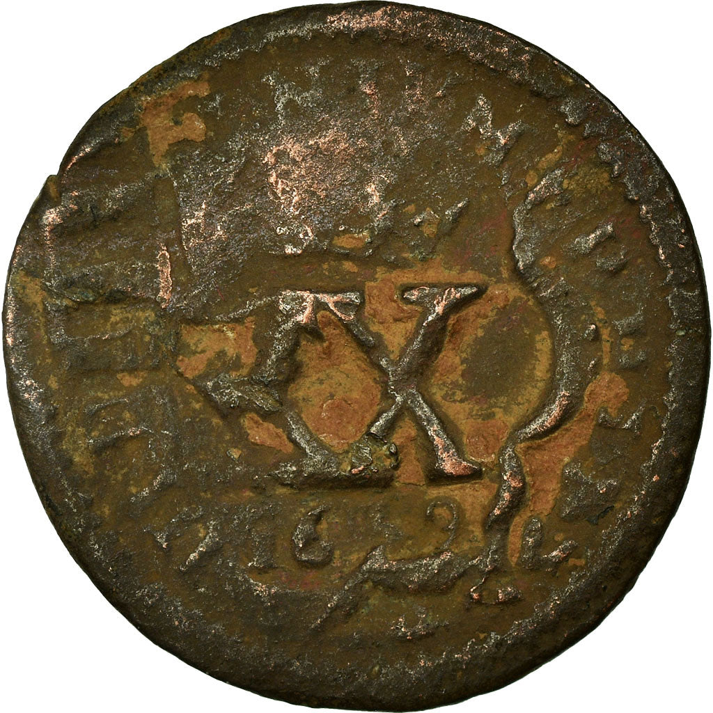 Coin, Spain, Philip IV, 2 Maravedis, 1659, VF(20-25), Copper
